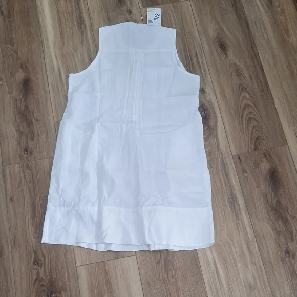 Quince 100% European Linen Sleeveless Swing Dress White XS NWT - Picture 6 of 6